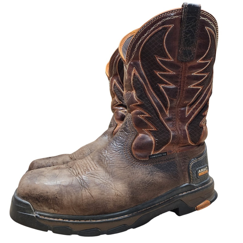 Ariat Intrepid VentTEK Composite Toe Work Boot Brown/Orange 12 D